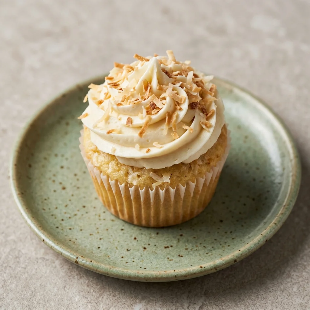 Coconut Cupcakes with Vanilla Buttercream