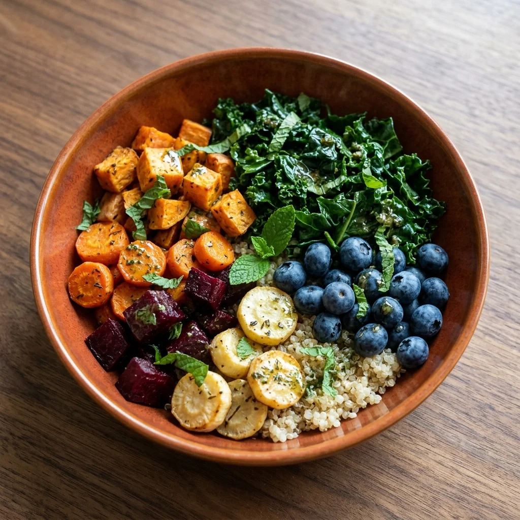 Quinoa Buddha Bowl with Roasted Root Vegetables
