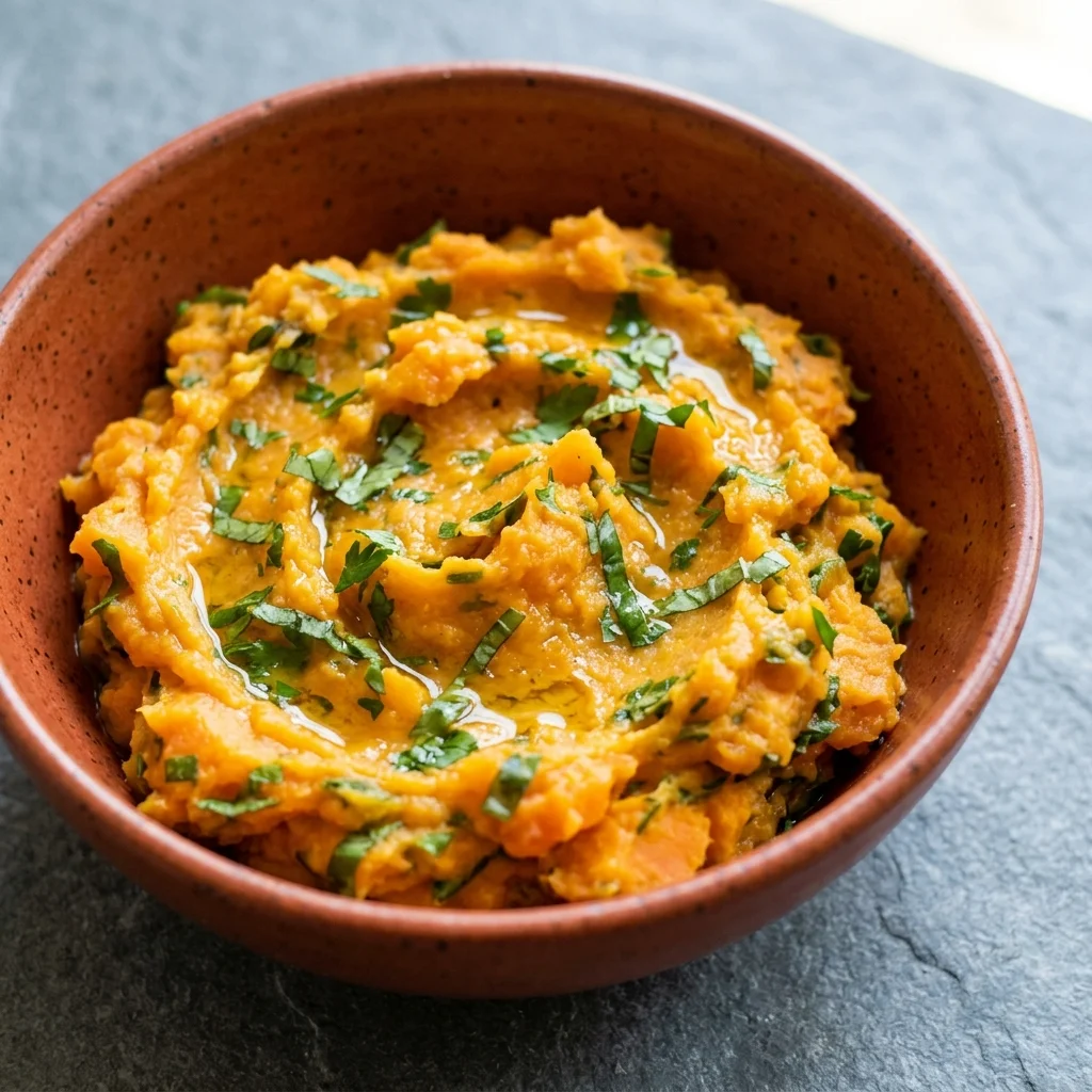Basil-Parsley Sweet Potato and Butternut Squash Mash