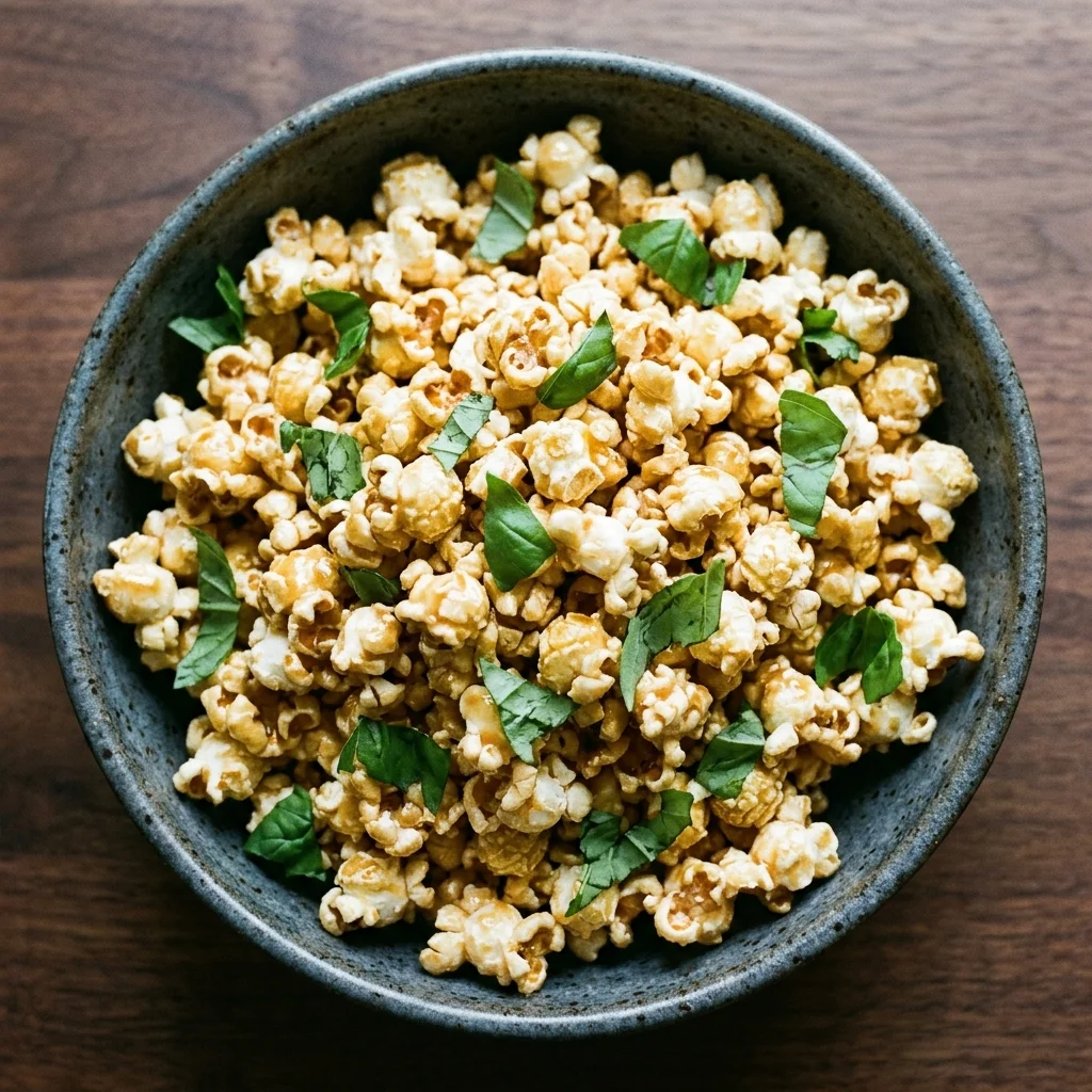 Vanilla Basil Popcorn Snack Mix