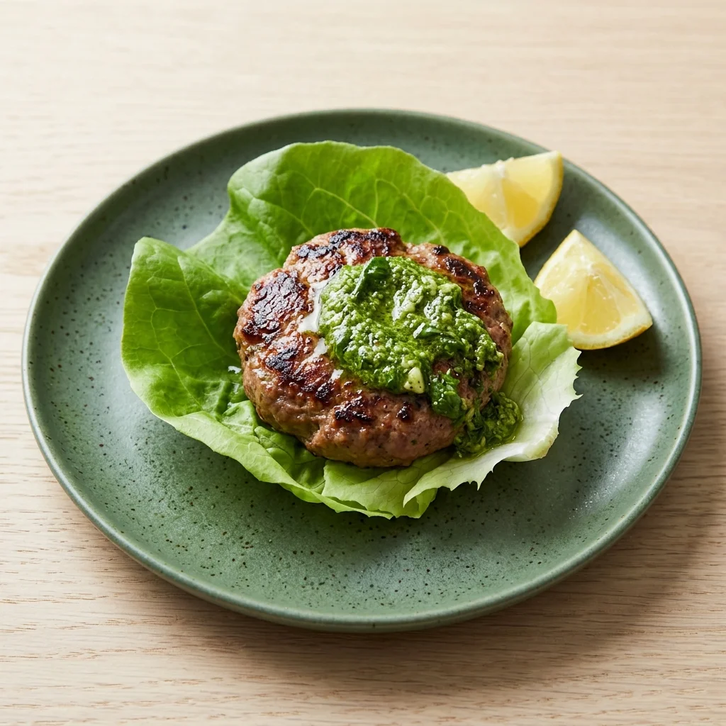 Basil-Pesto Lamb Burgers
