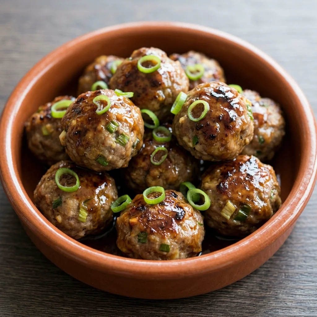 Ginger-Scallion Beef Meatballs