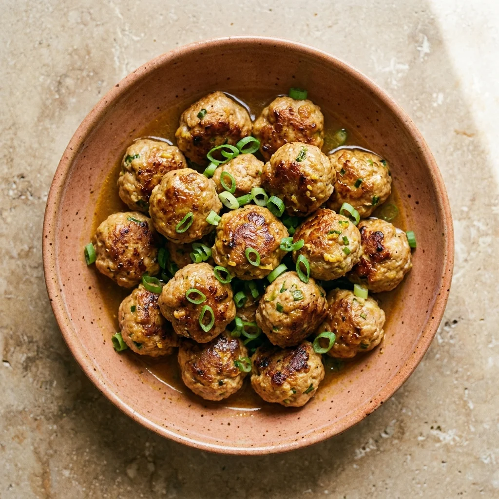 Ginger-Scallion Turkey Meatballs