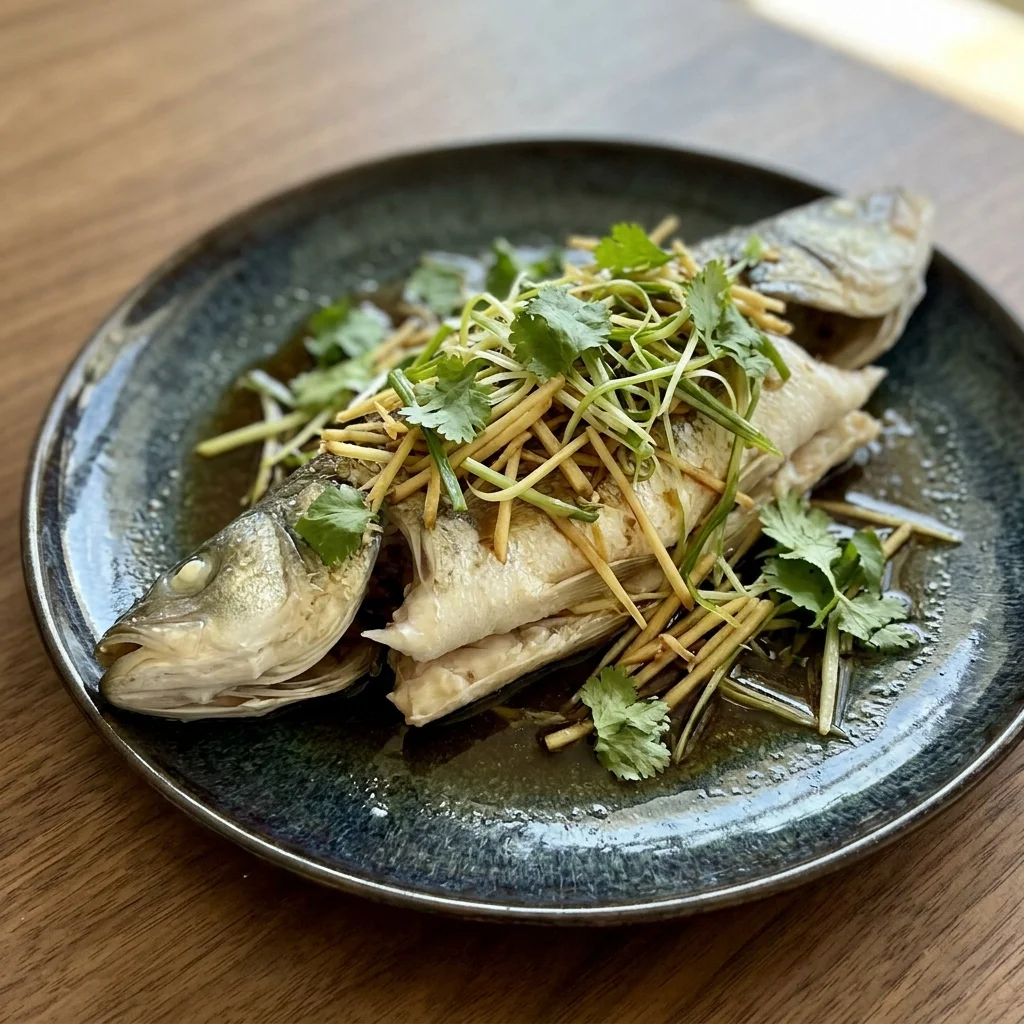 Hong Kong Steamed Fish with Ginger & Scallion