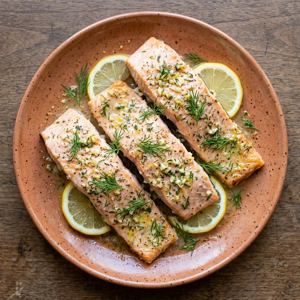 Lemon Ginger Baked Salmon with Dill