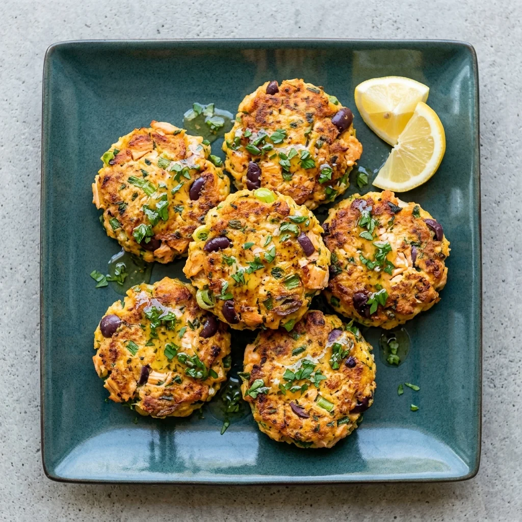 Mediterranean Salmon Cakes with Olives