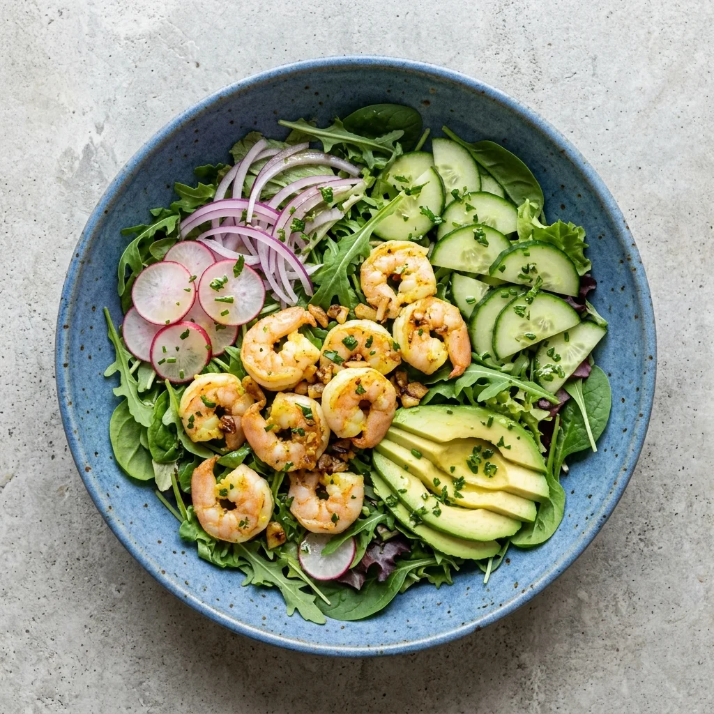 Lemon Garlic Shrimp Salad