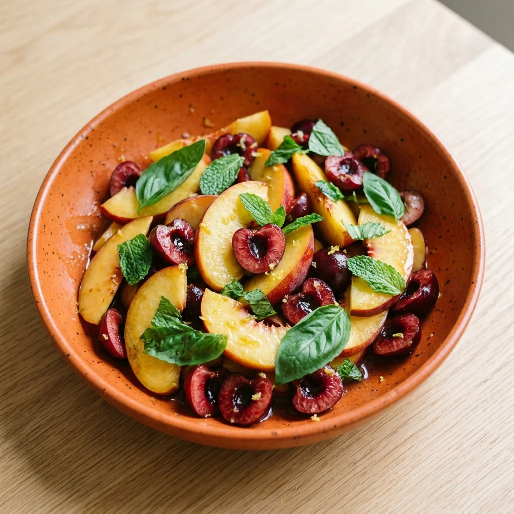 Stone Fruit Salad with Honey & Fresh Mint