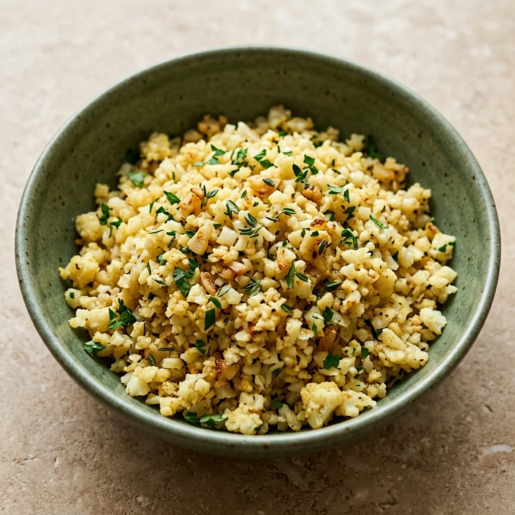 Cauliflower Rice with Garlic & Herbs