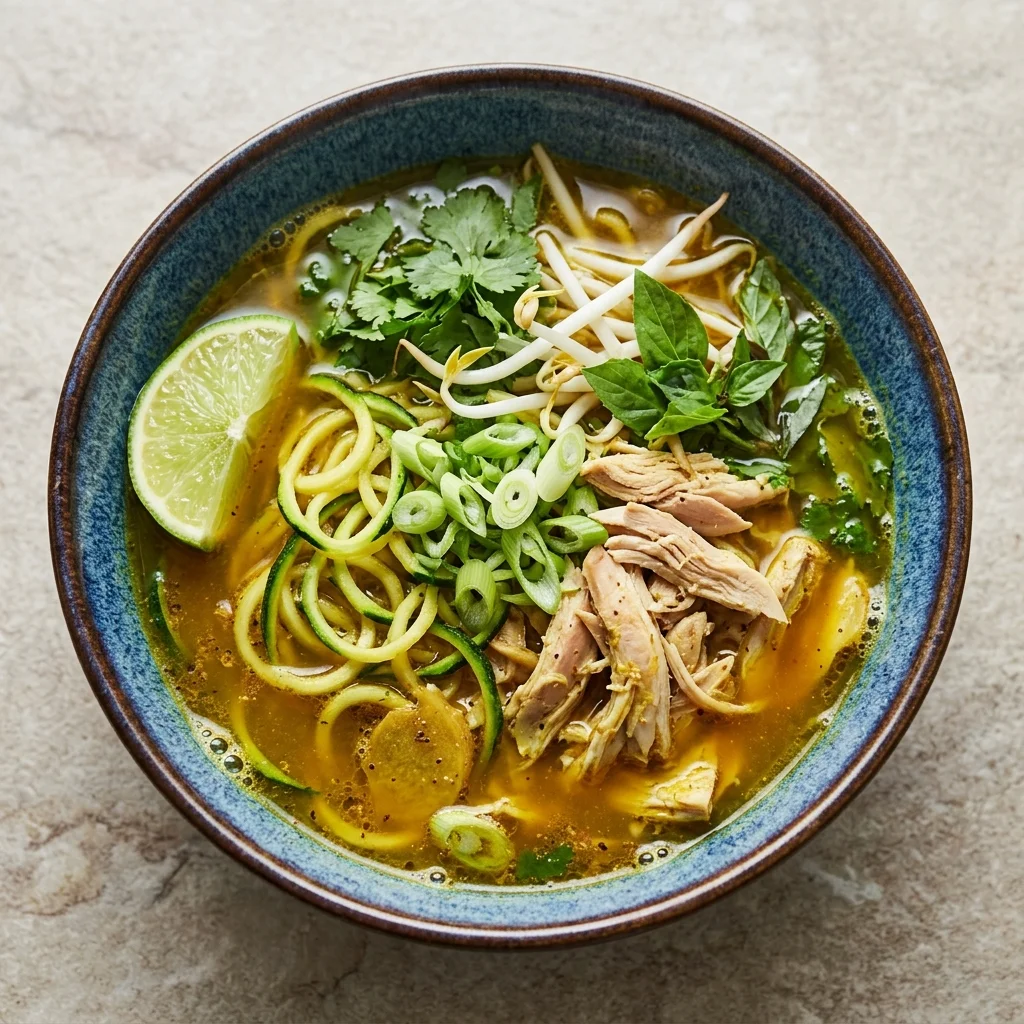 Ginger & Turmeric Chicken Pho-Style Soup