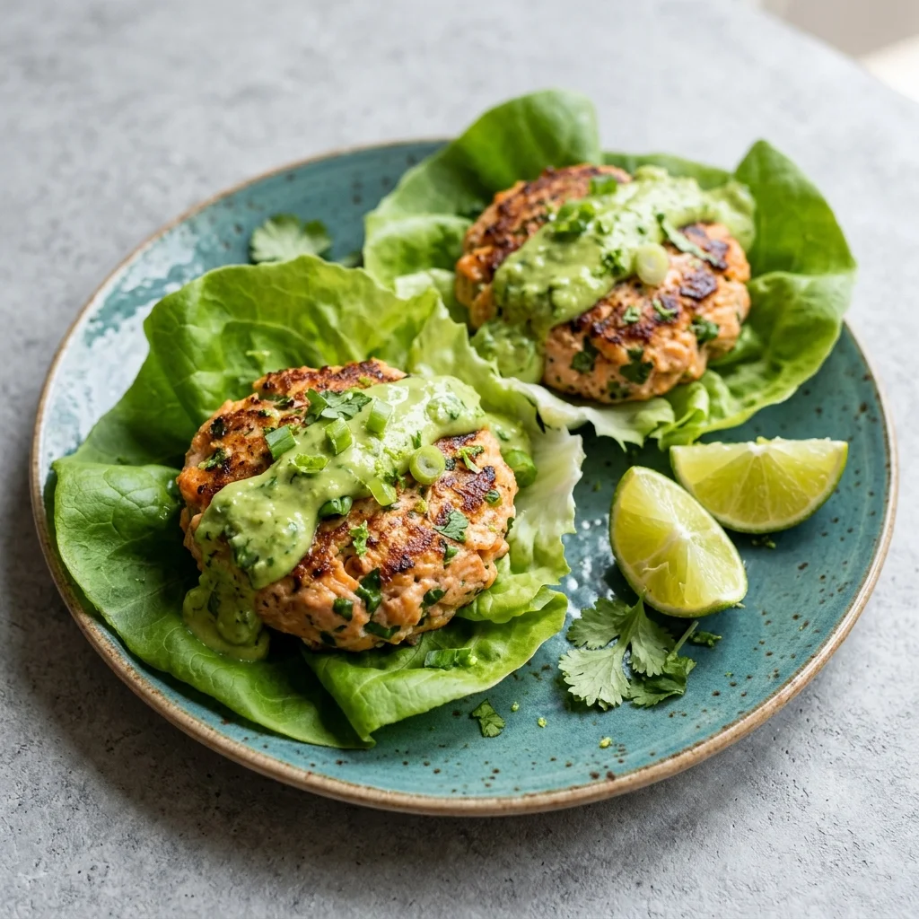 Cilantro Lime Salmon Burgers