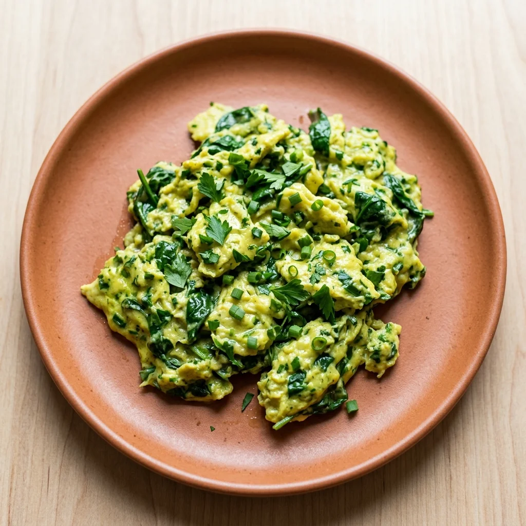 Green Eggs with Spinach, Parsley & Chives
