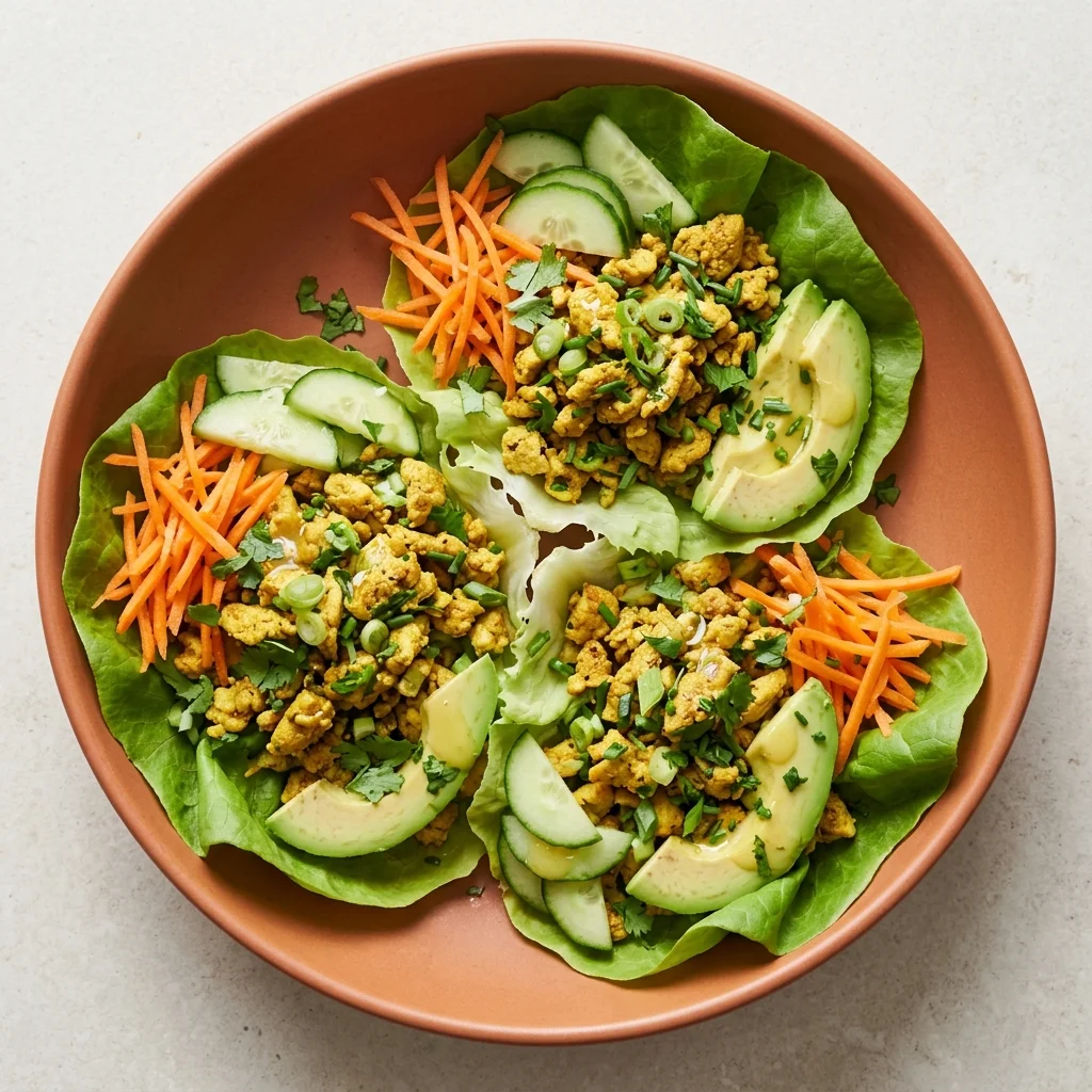 Lemon Turmeric Chicken Lettuce Bowls