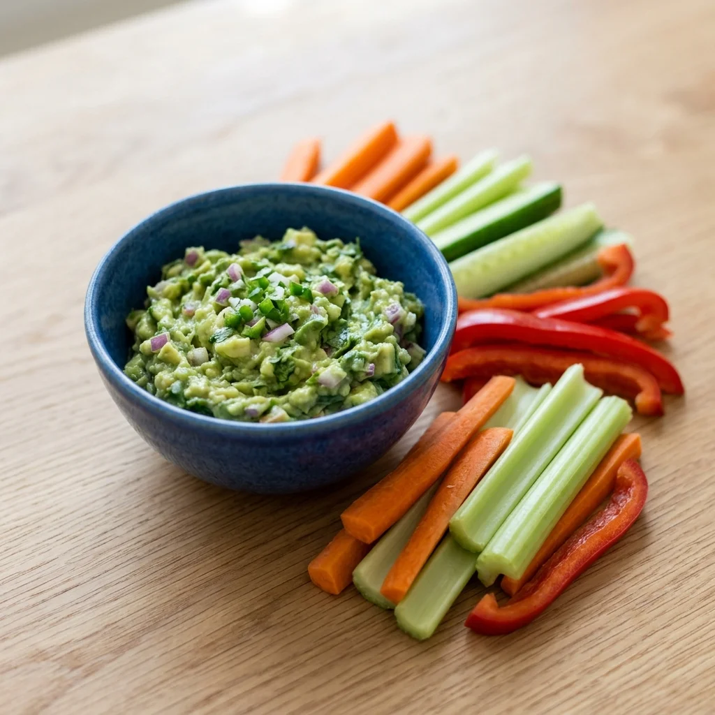 Guacamole and Veggie Sticks