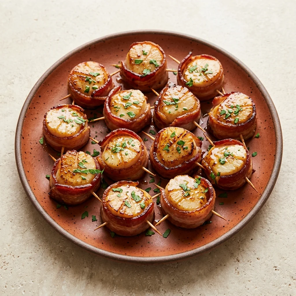 Honey Bacon-Wrapped Scallops