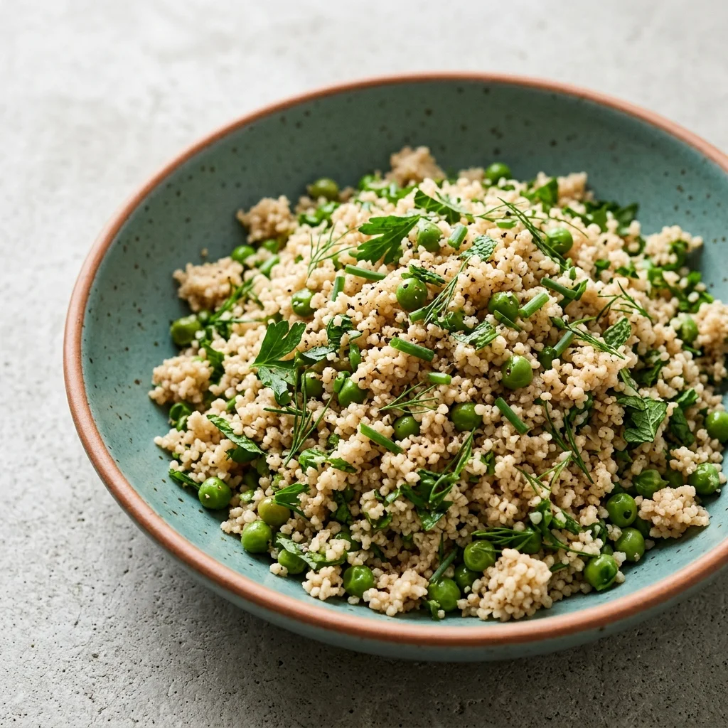 Garden Herb Whole-Wheat Couscous with Peas