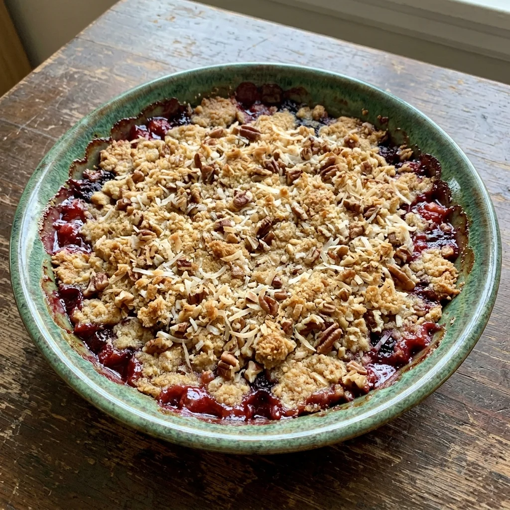 Paleo Mixed Berry Crumble