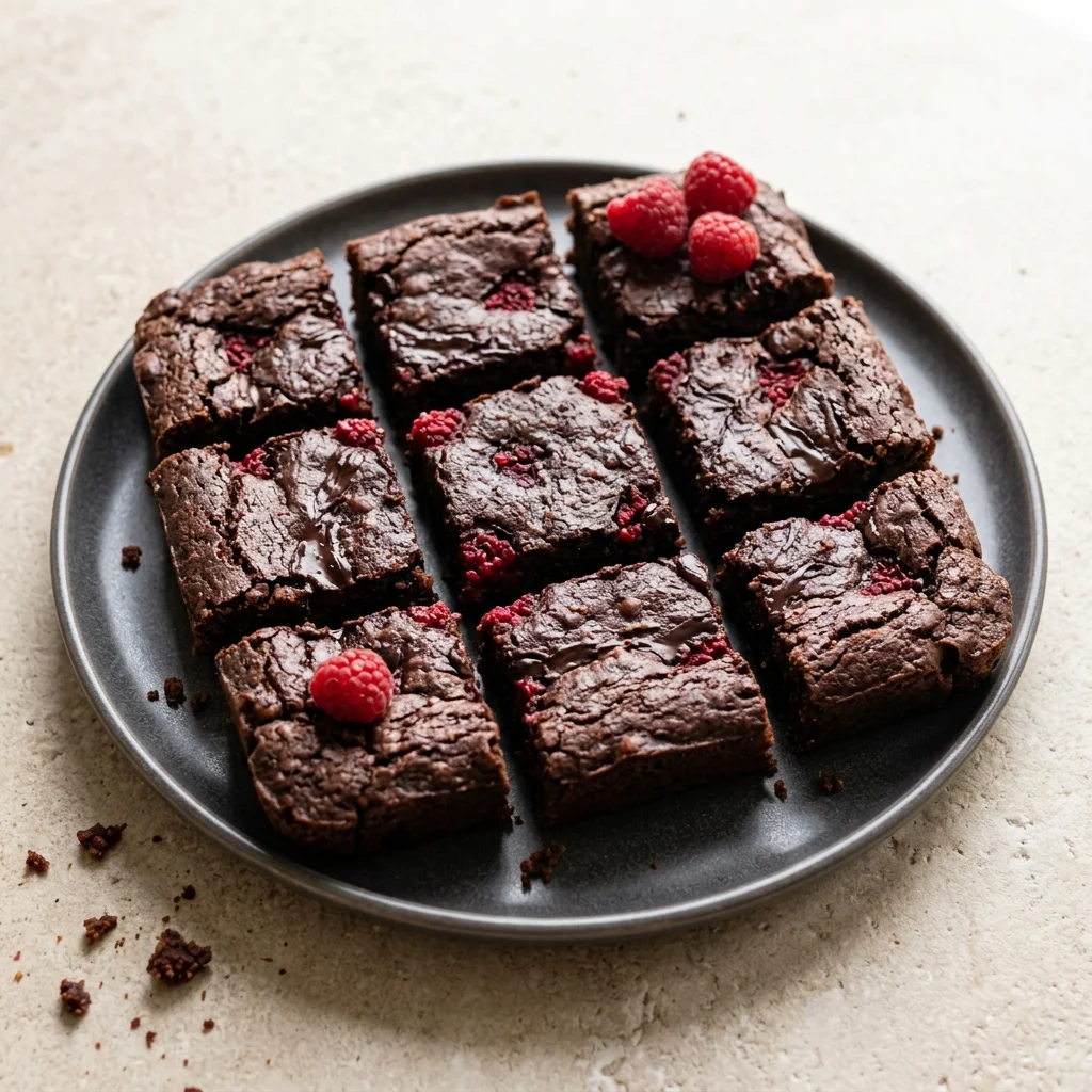 Paleo Almond Flour Raspberry Brownies