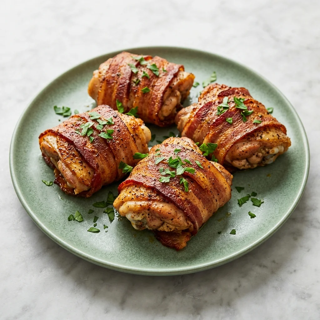 Paleo Bacon-Wrapped Chicken Thighs