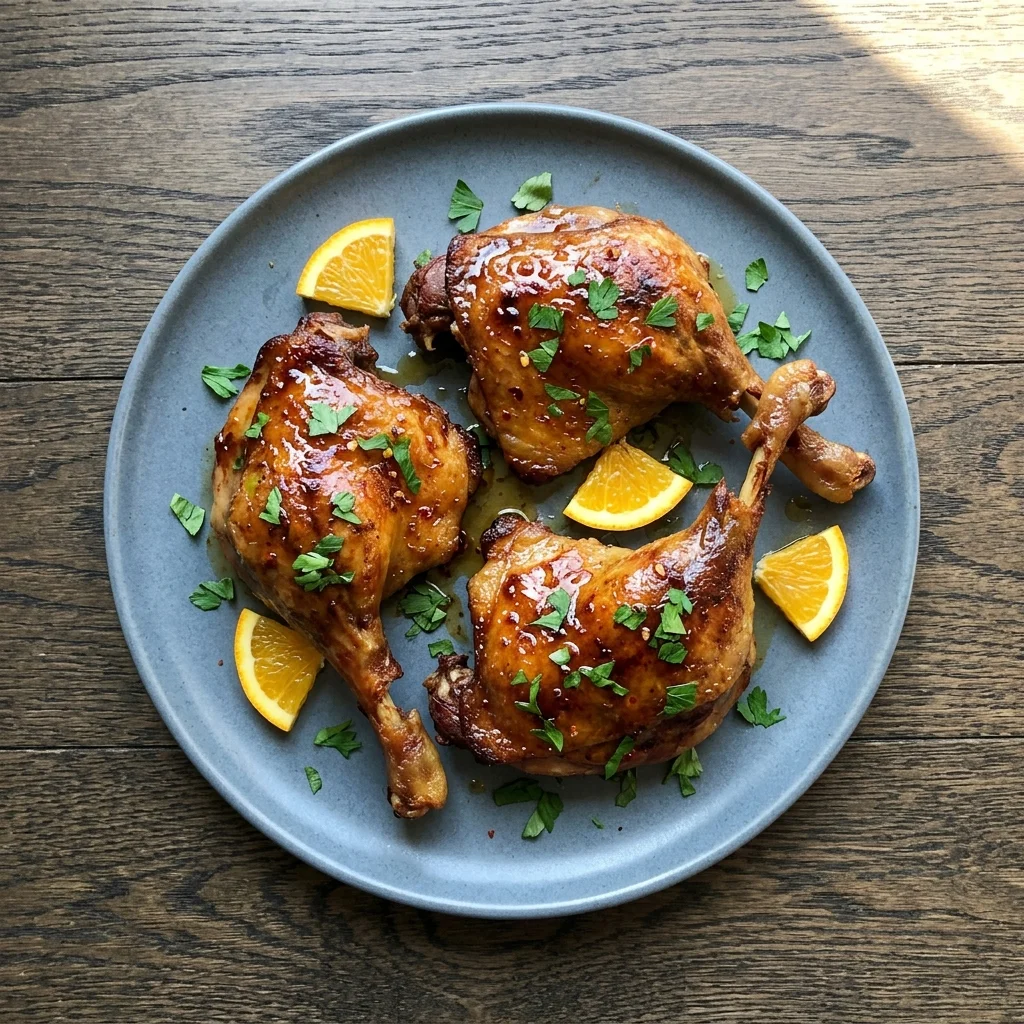 Paleo Crispy Duck Legs with Orange Glaze