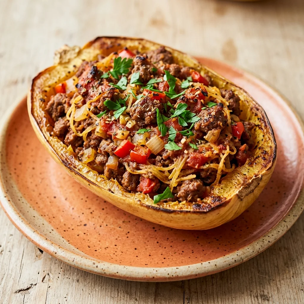 Paleo Stuffed Spaghetti Squash