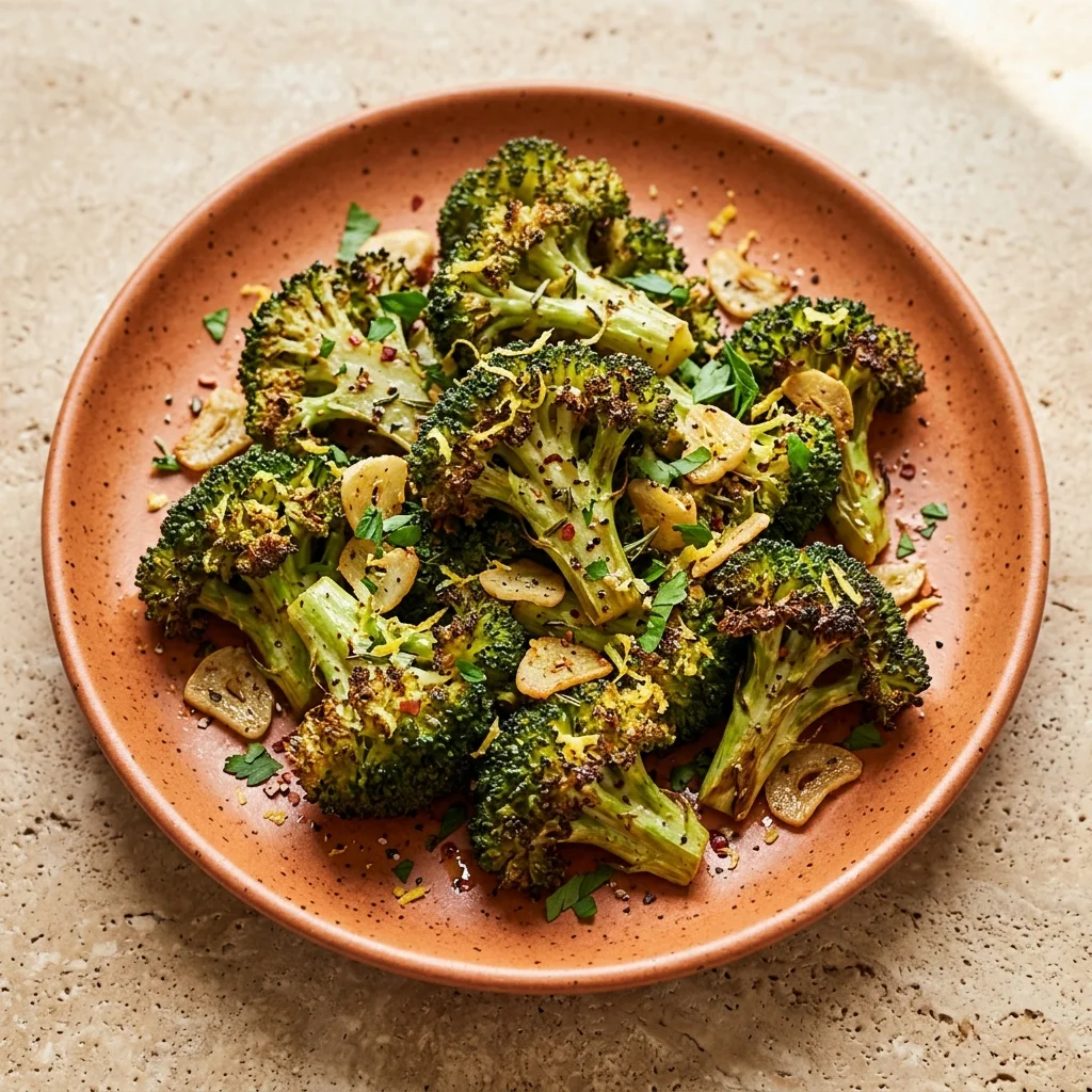 Paleo Lemon-Herb Roasted Broccoli