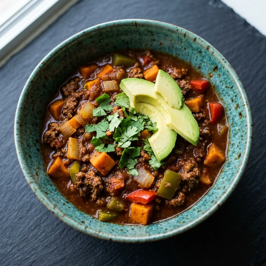 Paleo Sweet Potato Beef Chili