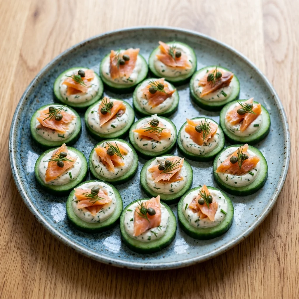 Whole30 Smoked Salmon Cucumber Rounds