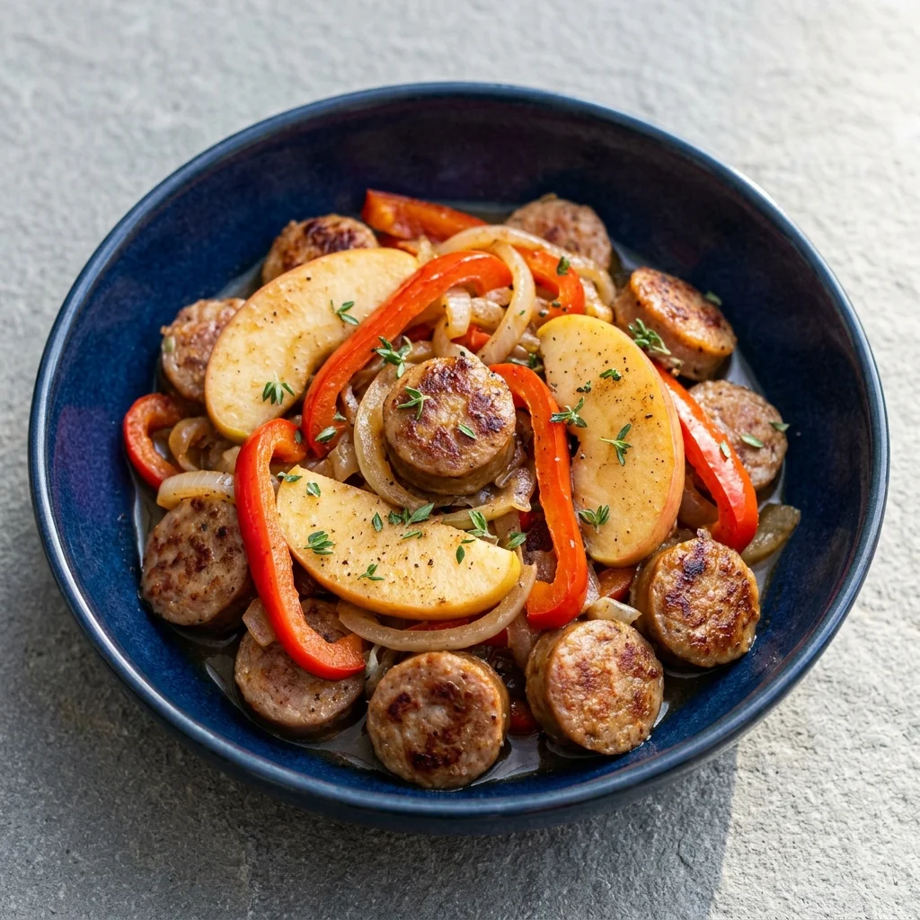 Whole30 Apple Cinnamon Sausage Skillet