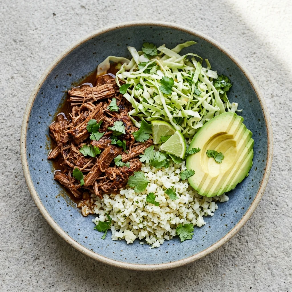 Whole30 Cilantro-Lime Barbacoa Beef Bowls