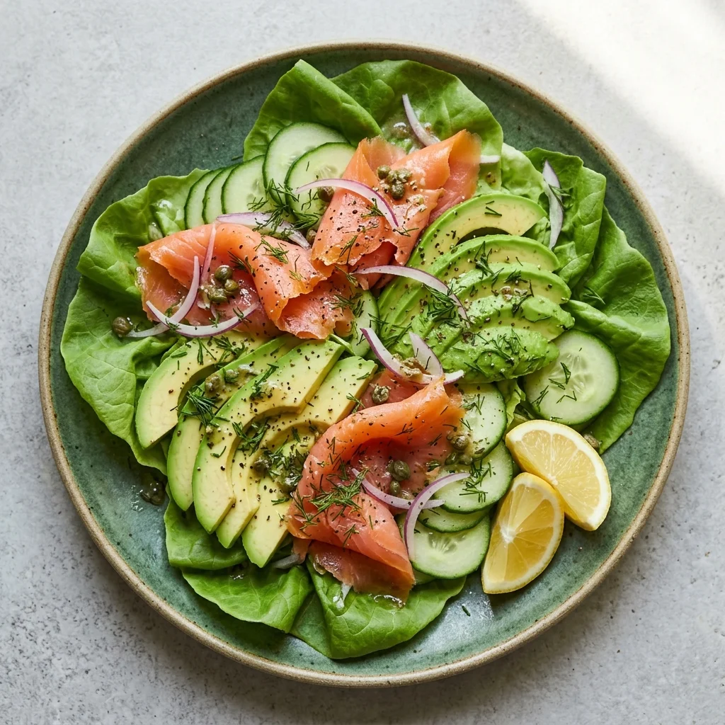 Whole30 Smoked Salmon and Avocado Plate