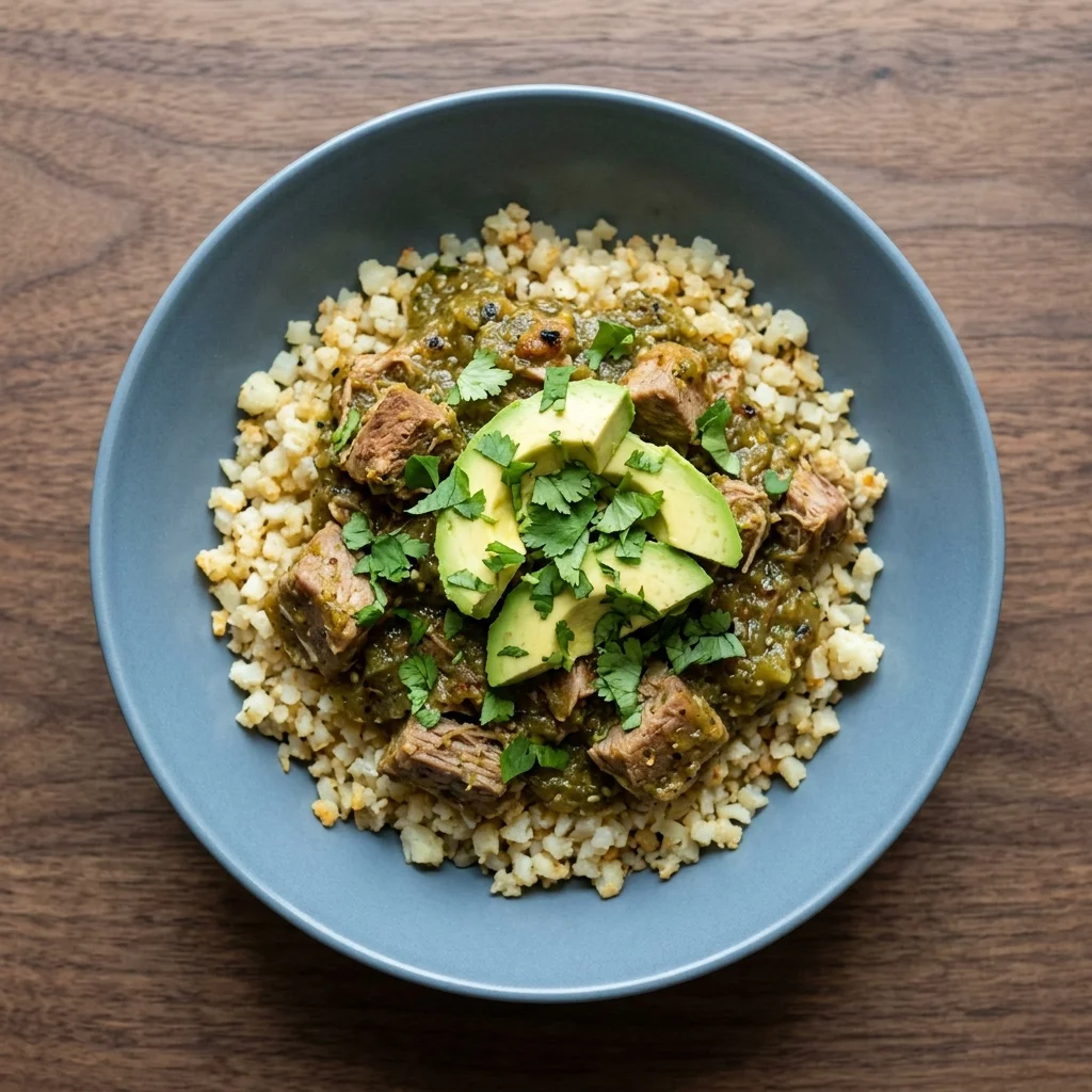 Whole30 Smoky Chipotle Pork Chili Verde Bowls