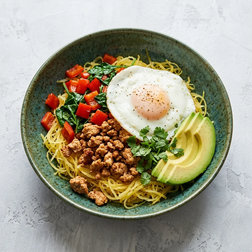Whole30 Spaghetti Squash Breakfast Bowl