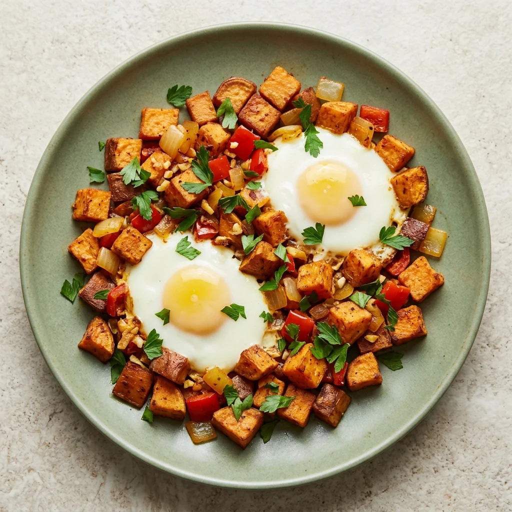 Whole30 Sweet Potato Hash with Eggs