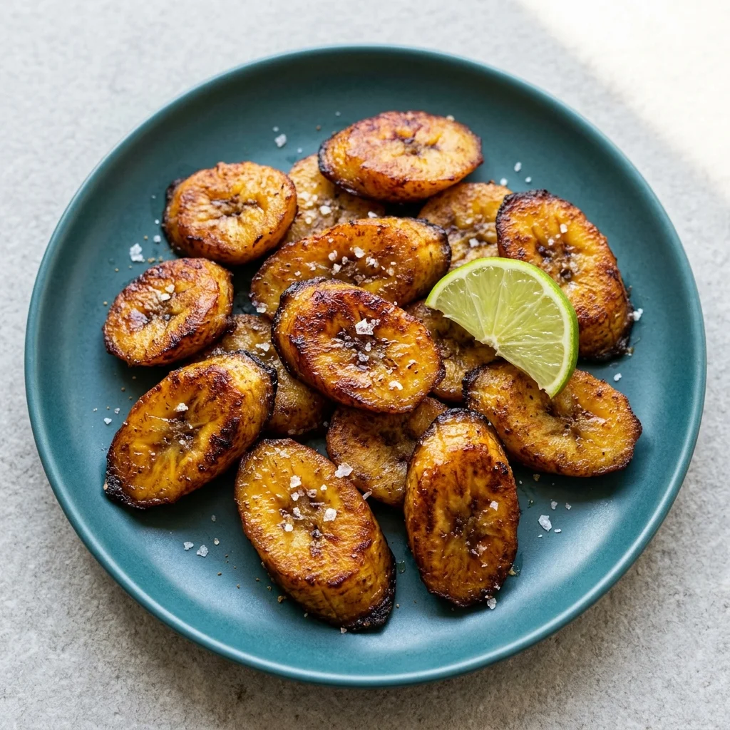 Whole30 Pan-Seared Plantain Slices with Lime