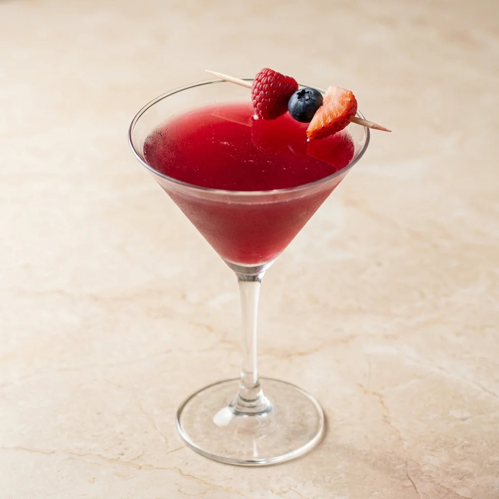 Classic Berry Martini with Fresh Berries