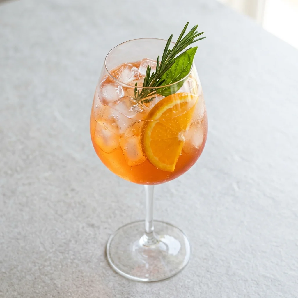 Herbal Aperol Spritz with Fresh Herbs