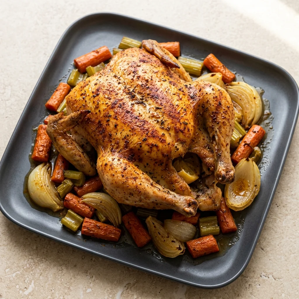 Crockpot Rosemary Whole Chicken