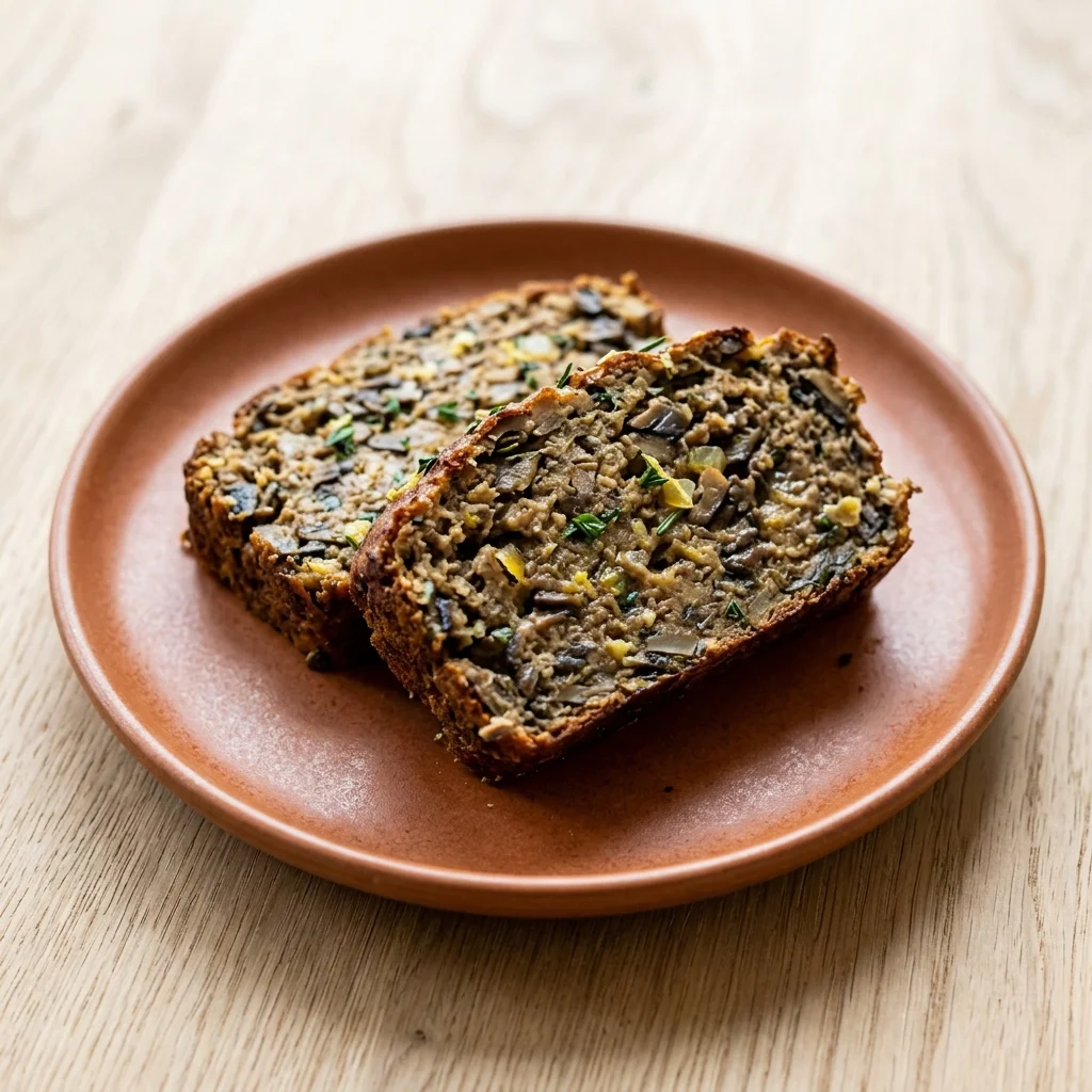 Garlic Herb Mushroom Loaf with Lemon