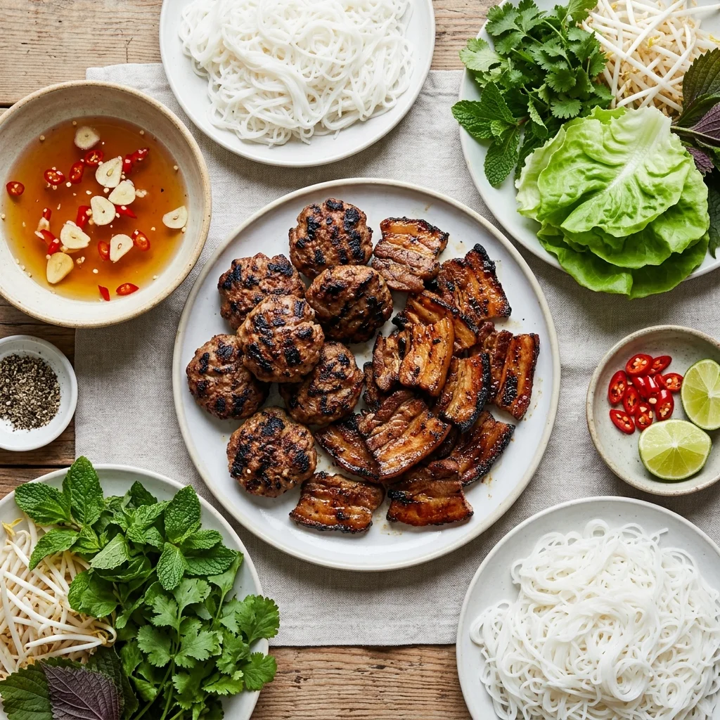 Grilled Bun Cha (Vietnamese Pork with Noodles)