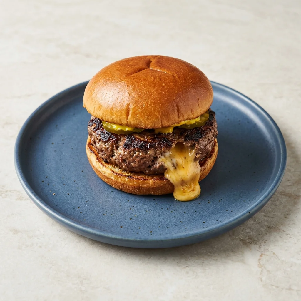 Juicy Lucy Stuffed Cheeseburger