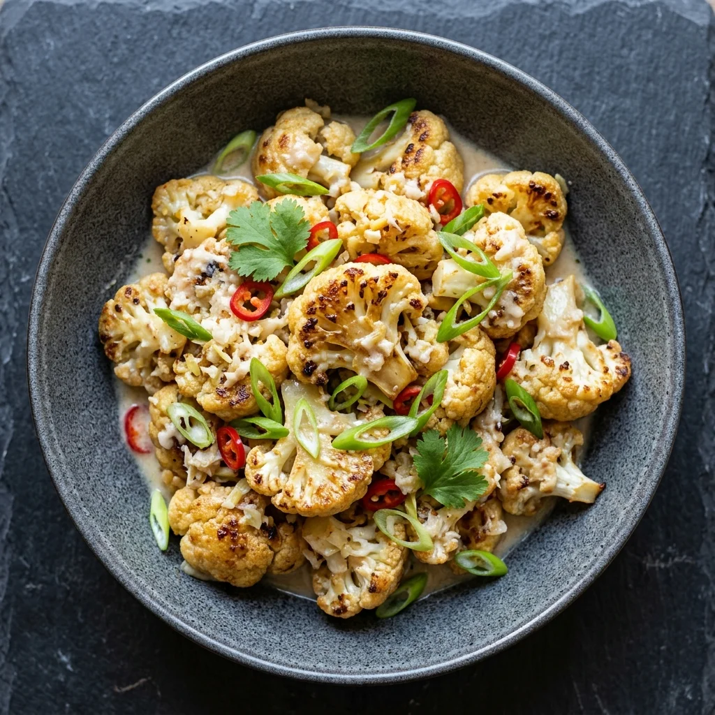 Lemongrass Coconut Cauliflower Stir-Fry with Lime