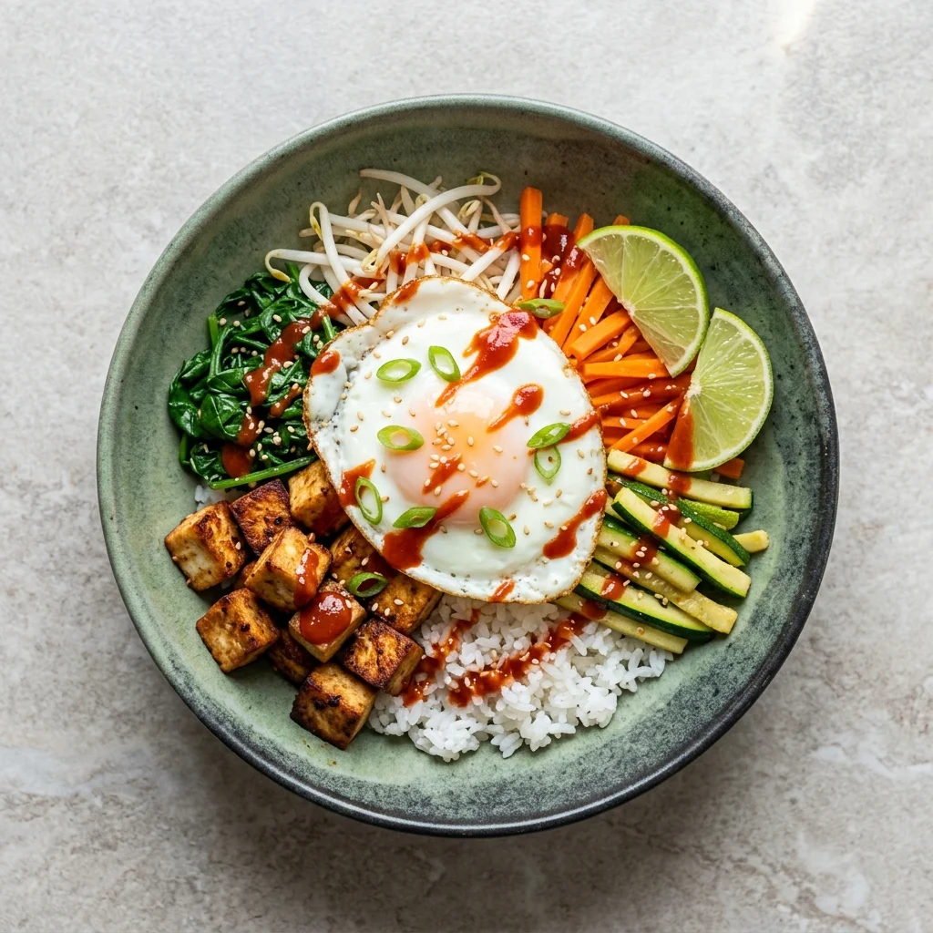 Lemongrass Coconut Tofu Bibimbap with Lime
