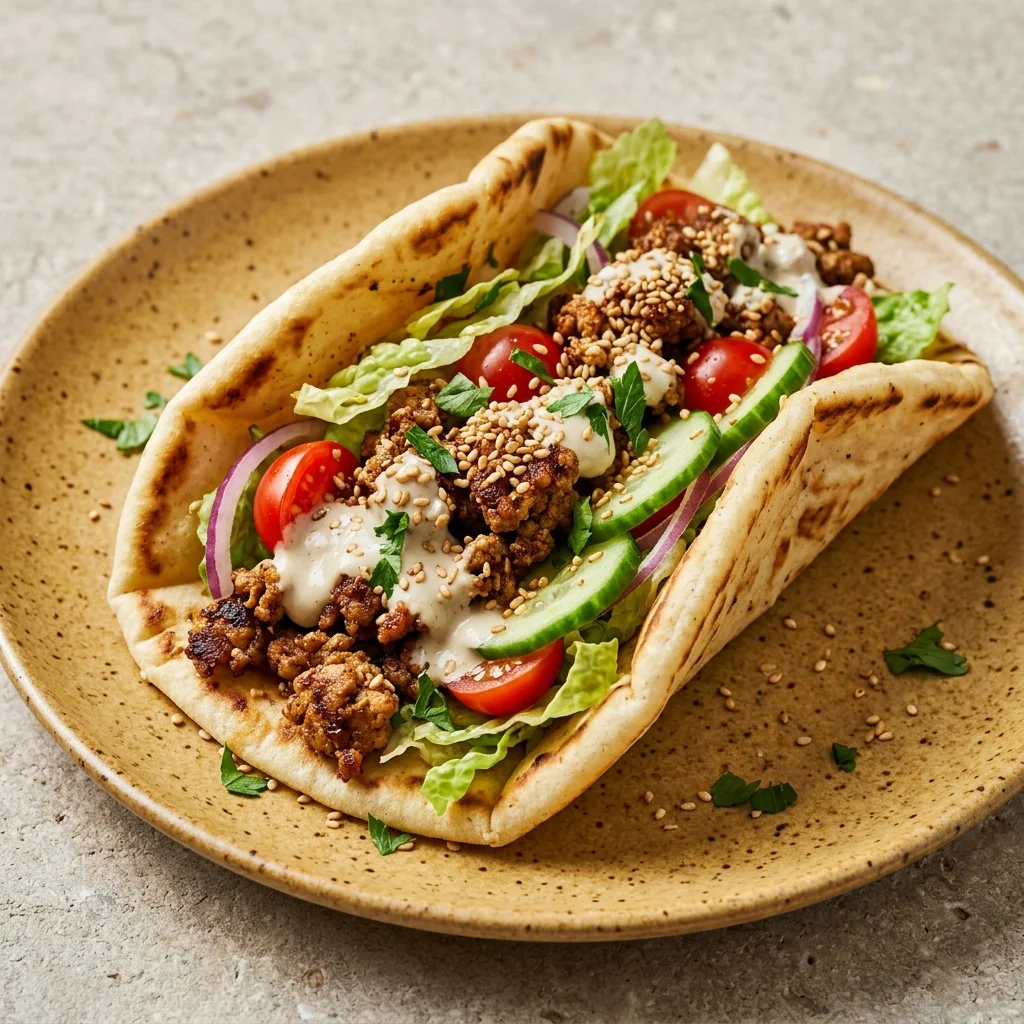 Tahini Turkey Gyros with Toasted Sesame