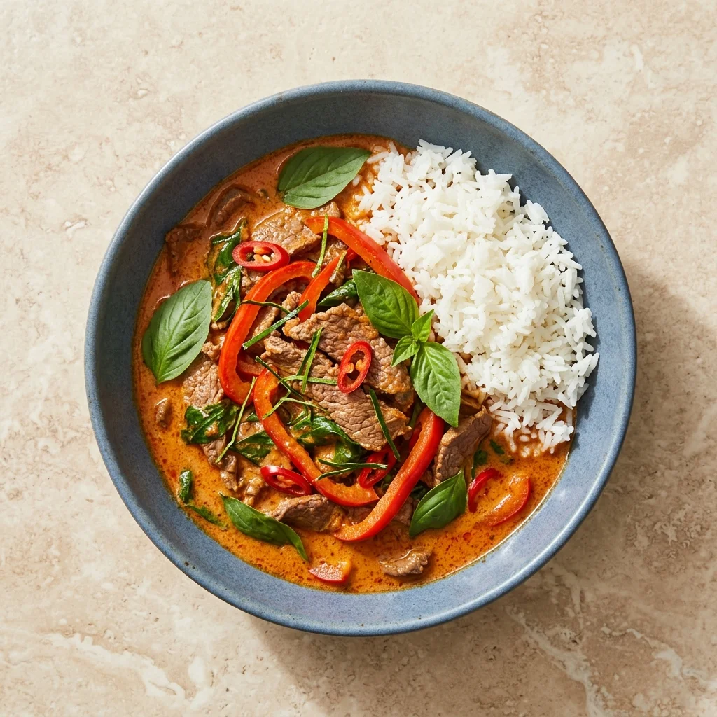 Thai Red Curry Beef with Basil