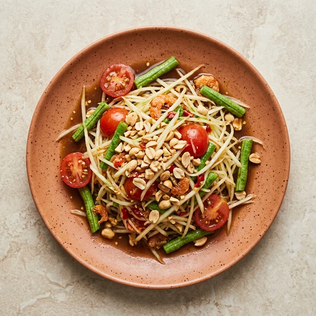 Spicy Som Tam (Thai Green Papaya Salad)