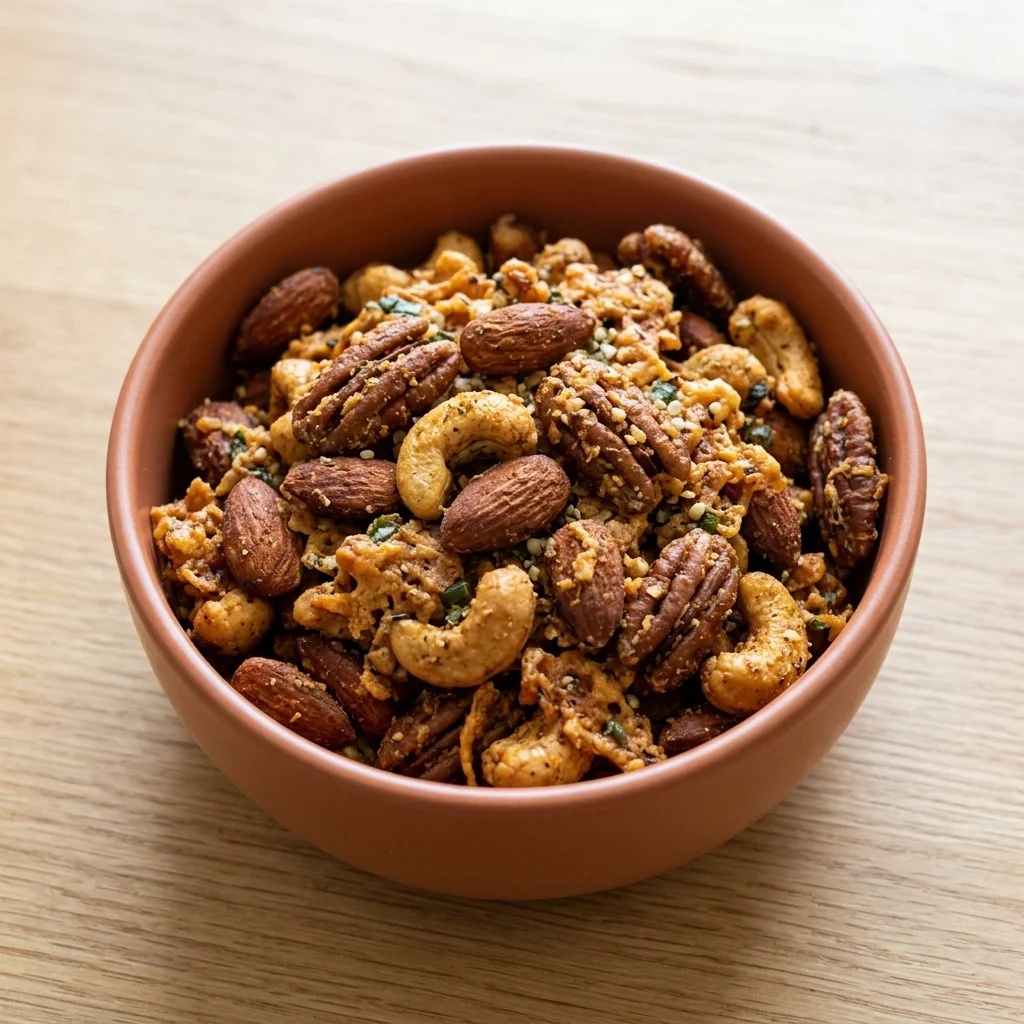 Cheddar Jalapeño Spiced Nuts