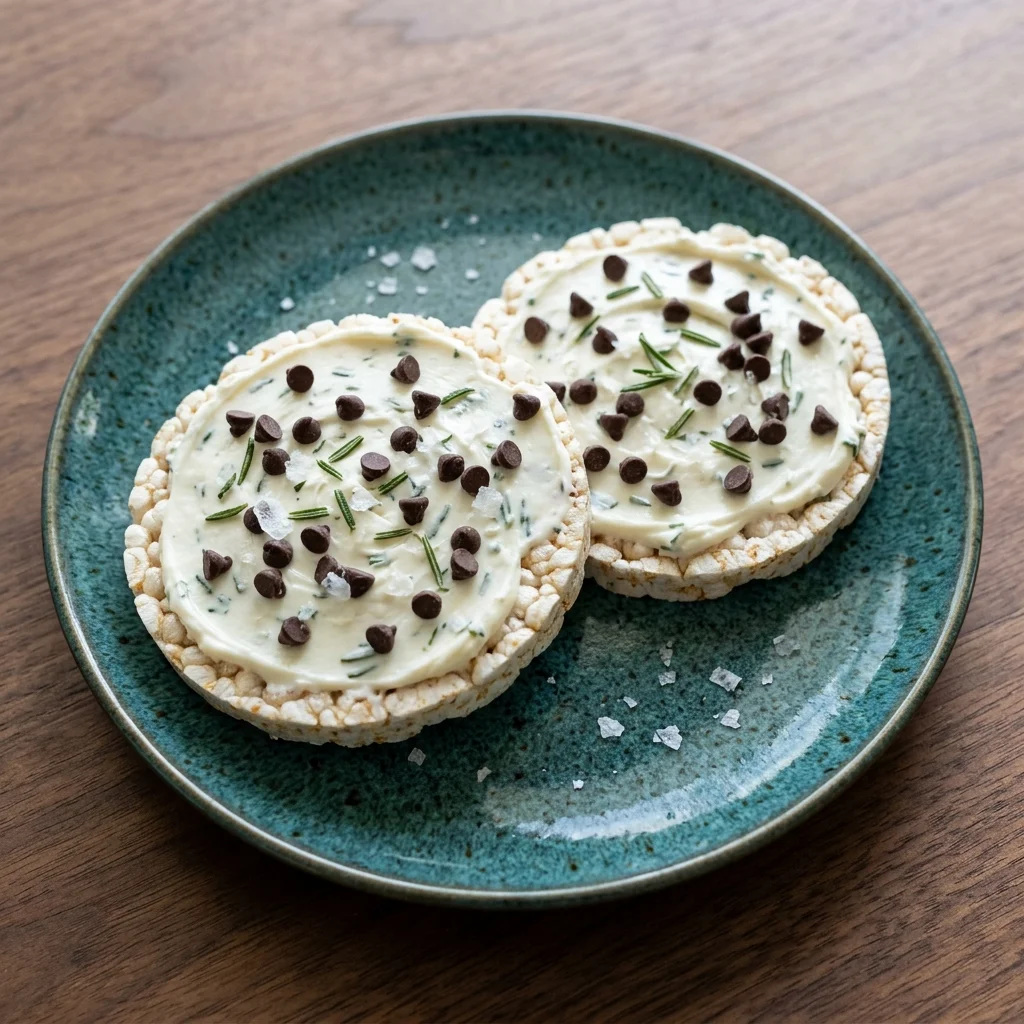 Sea Salt & Rosemary Rice Cake Snacks with Mini Chocolate Chips