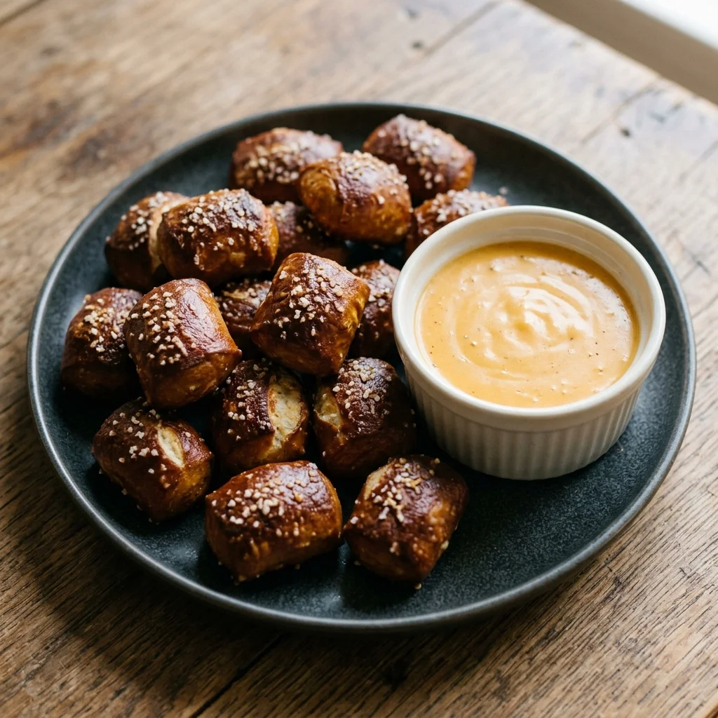 Pretzel Bites with Cheese Dip