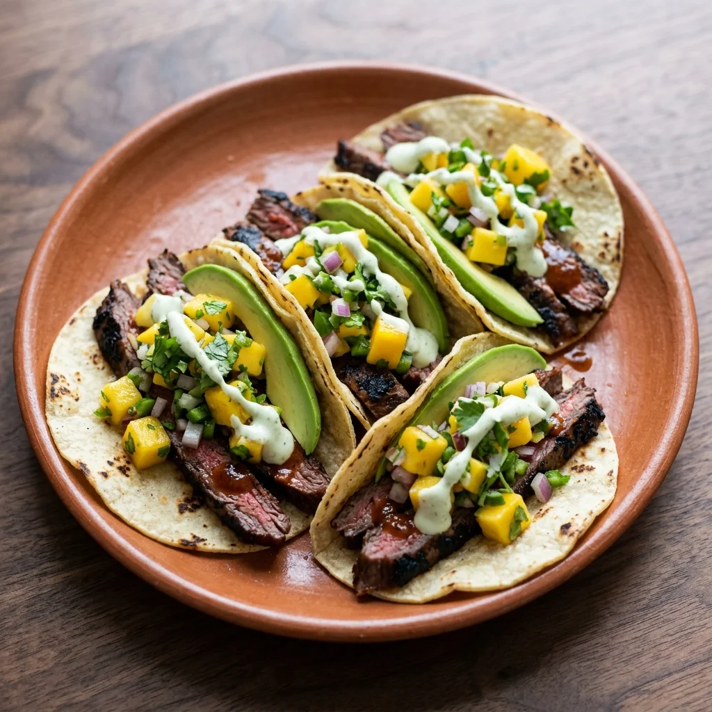 Gluten Free Chipotle Mango Steak Tacos
